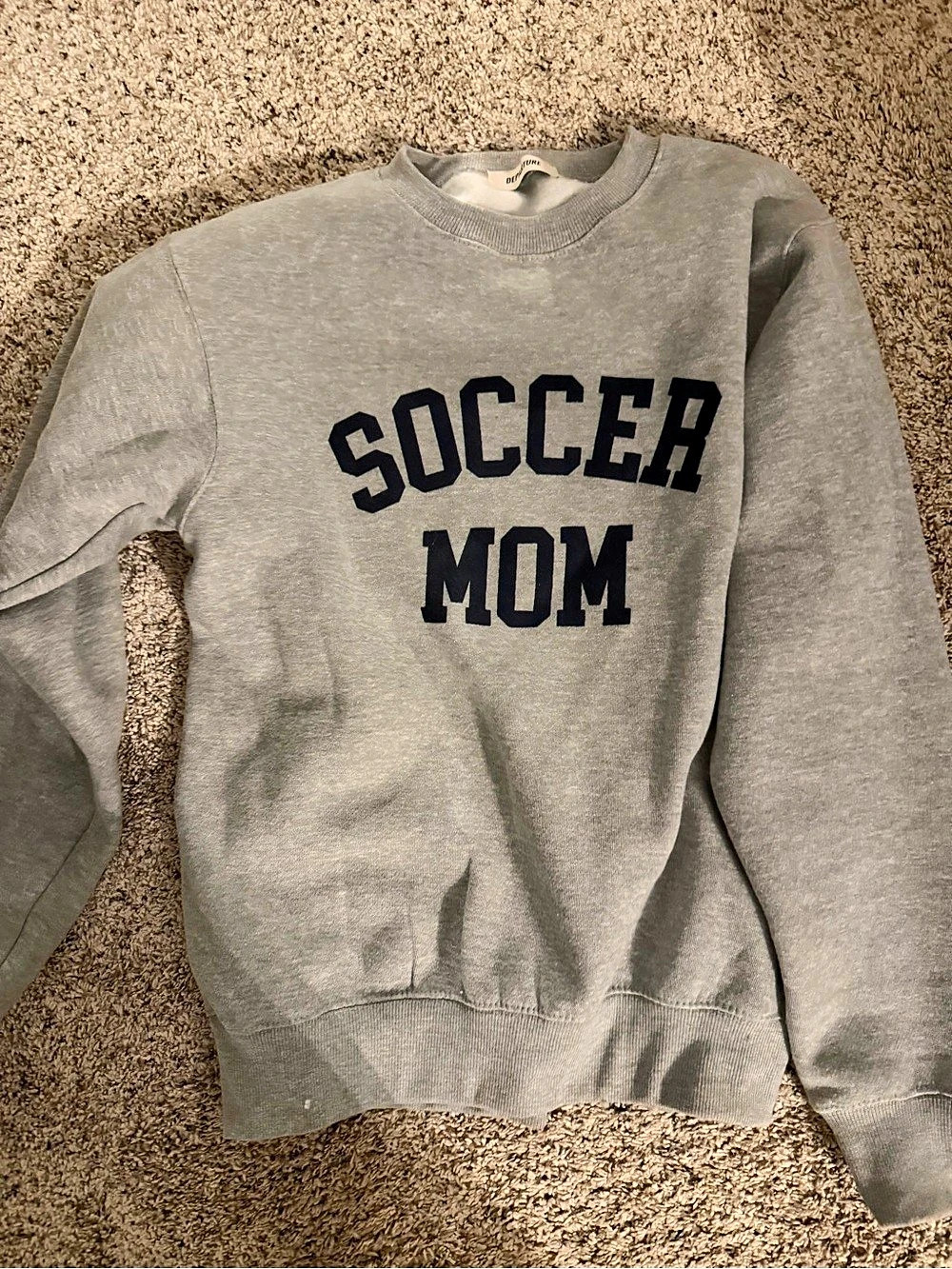 DEPARTURE Soccer Mom Sweatshirt Gray Graphic Sweatshirt